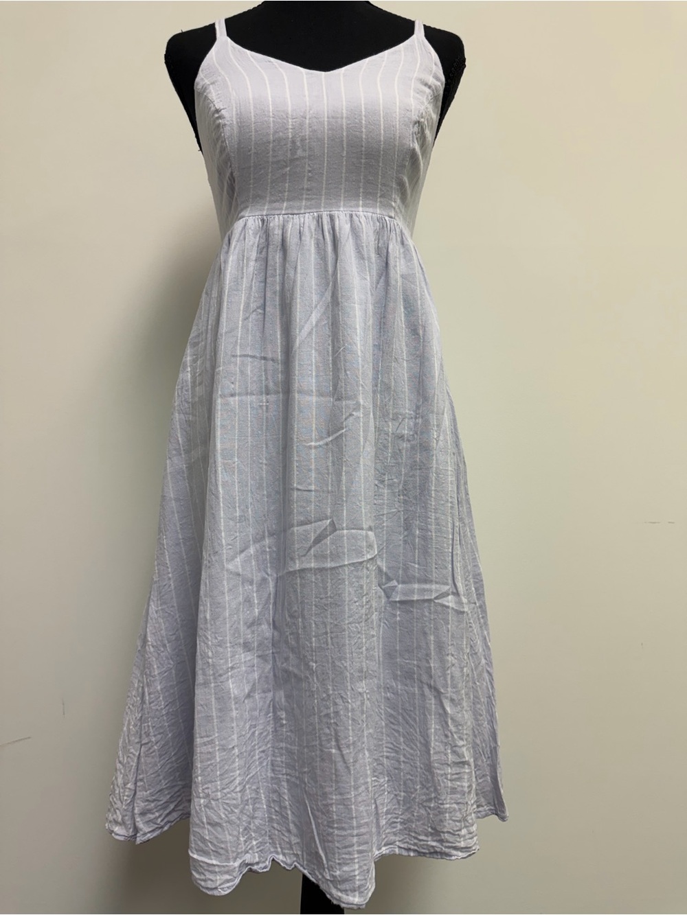 Old Navy White Pinstripe Maxi Dress